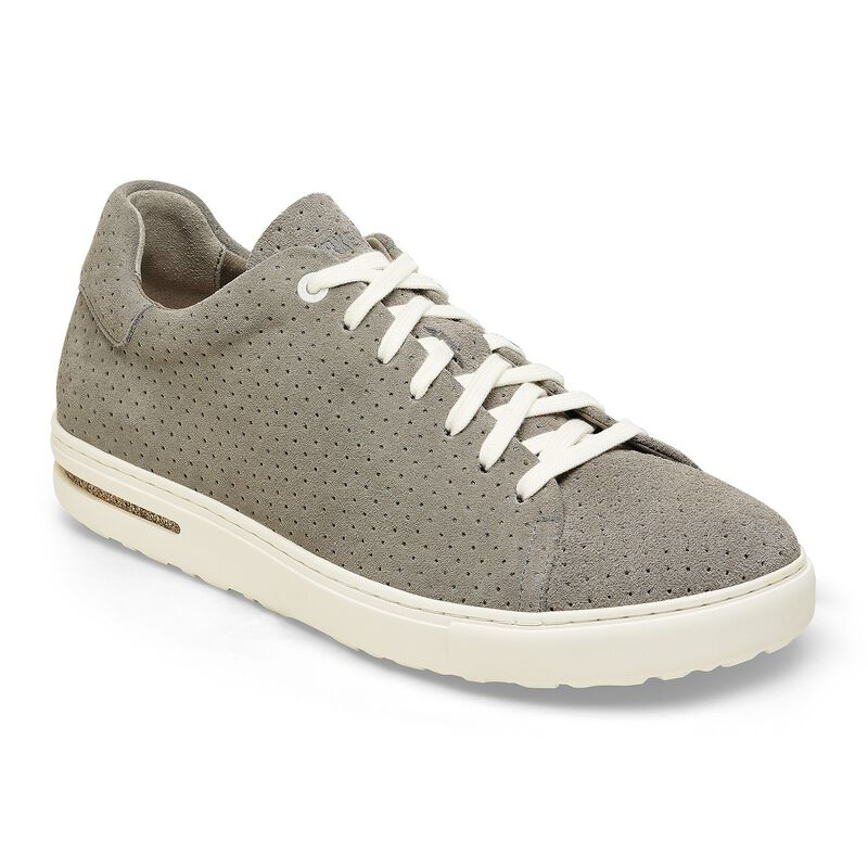 BIRKENSTOCK Bend Low Suede Leather Embossed Dotted New Beige Lounge Fit detail