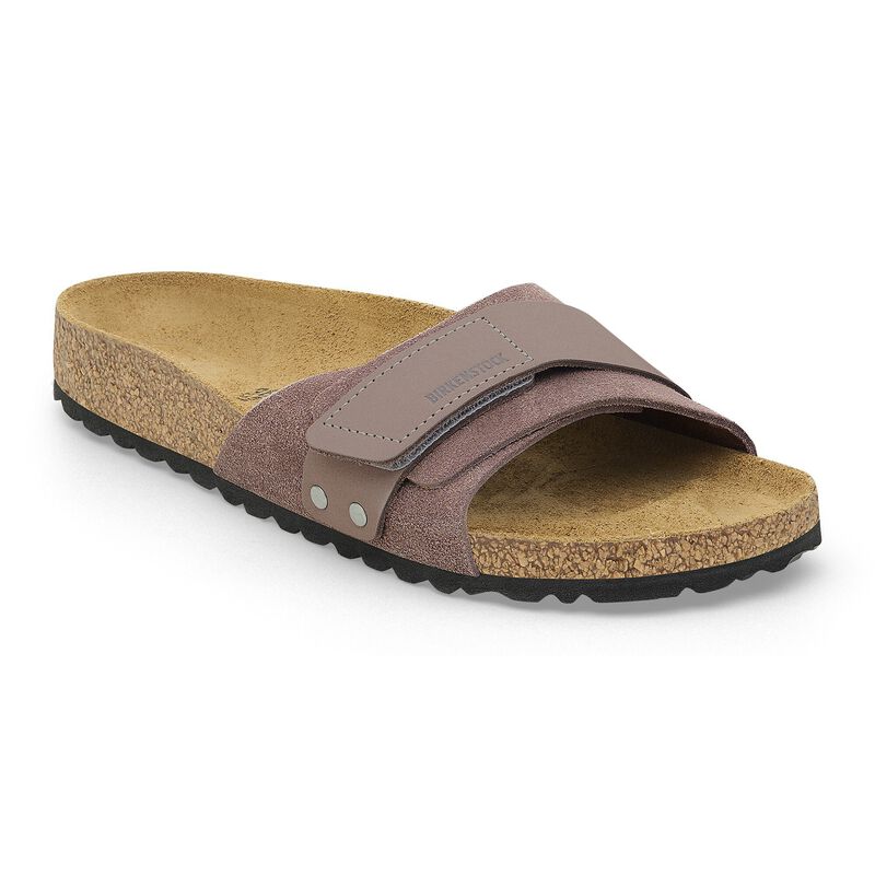 BIRKENSTOCK Oita Nubuck-Suede Leather Candy Pink Trail Easy detail