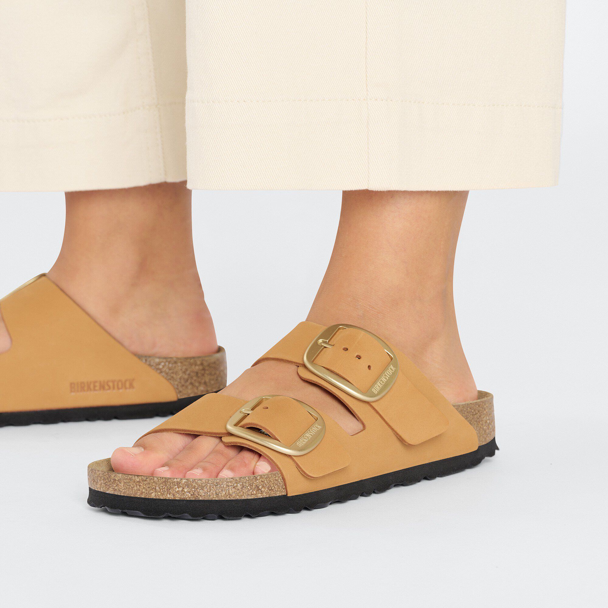 Arizona Big Buckle Nubuck Leather in Color Burnt Orange