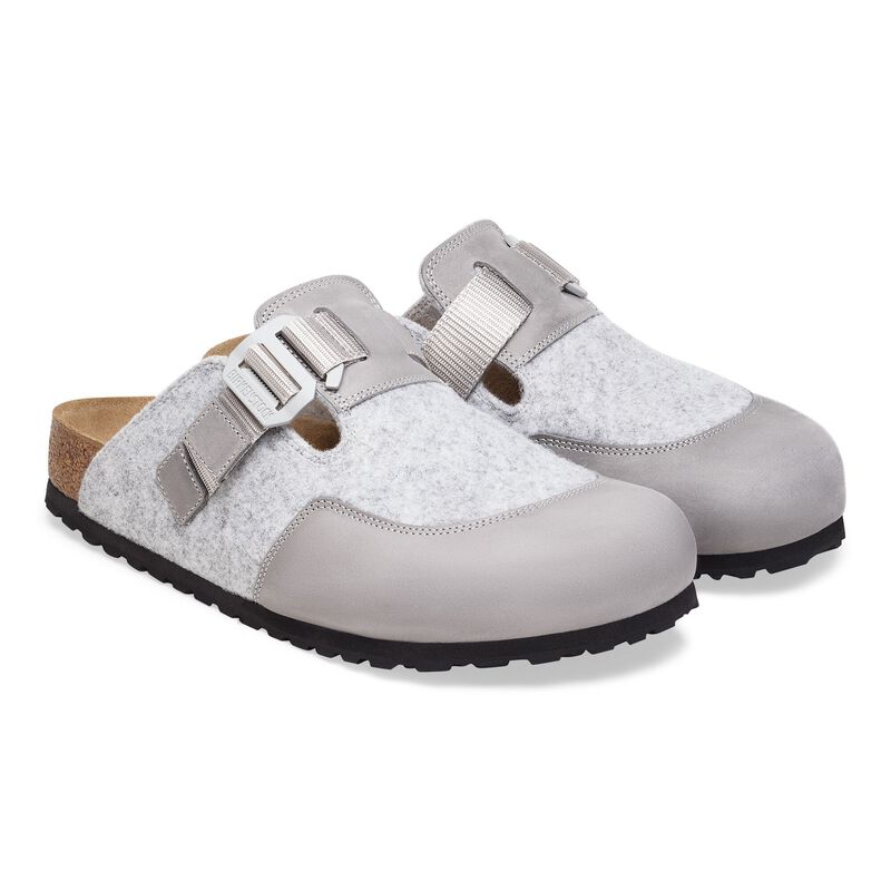 BIRKENSTOCK Boston Nova Felt Leather/Textile/Felt Stone Coin Contour Sole detail