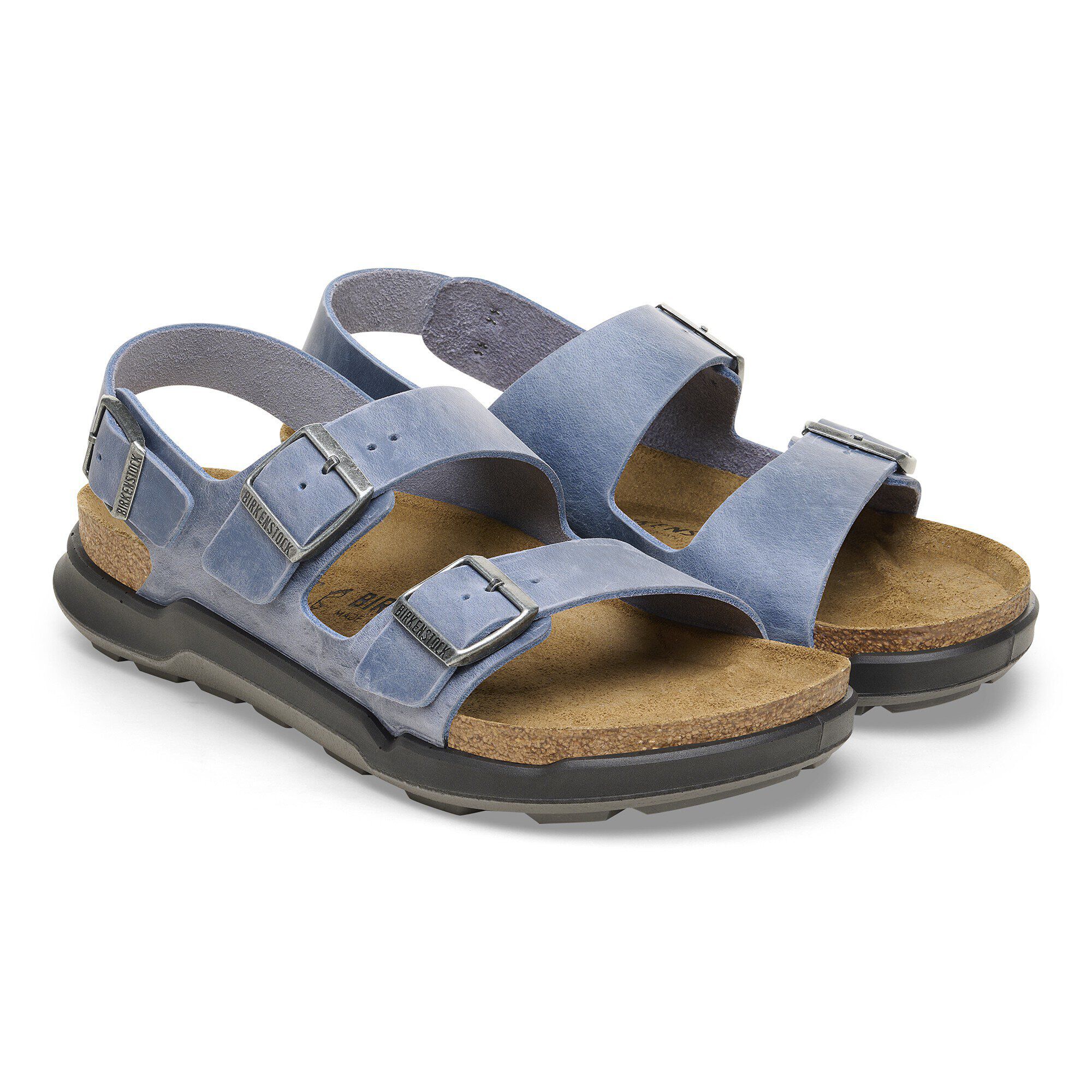 BIRKENSTOCK ミラノCT M Milano Crosstown Men Milano Crosstown Men Oiled Leather in Color Elemental Blue