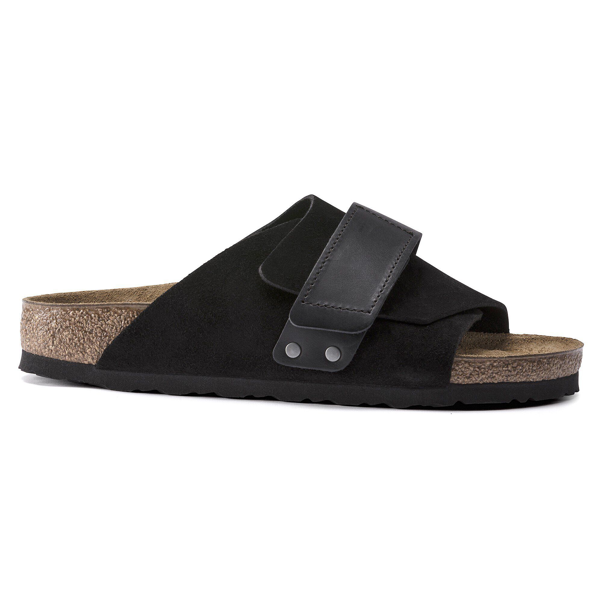 Kyoto Oiled Leather-Suede Leather in Color Black | BIRKENSTOCK US