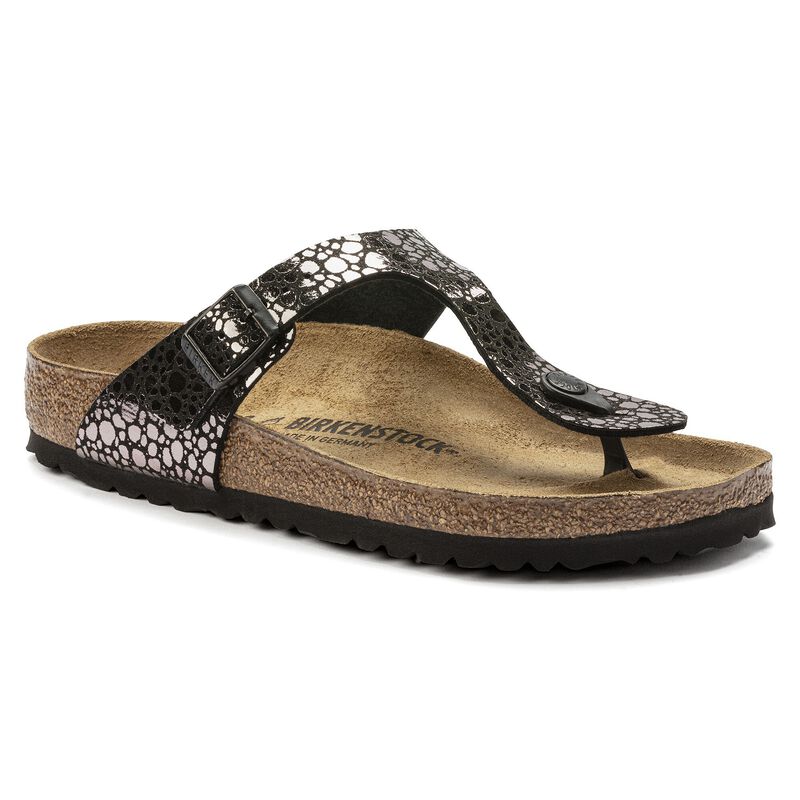 BIRKENSTOCK Gizeh Birko-Flor Metallic Stones Black Soft Sole detail