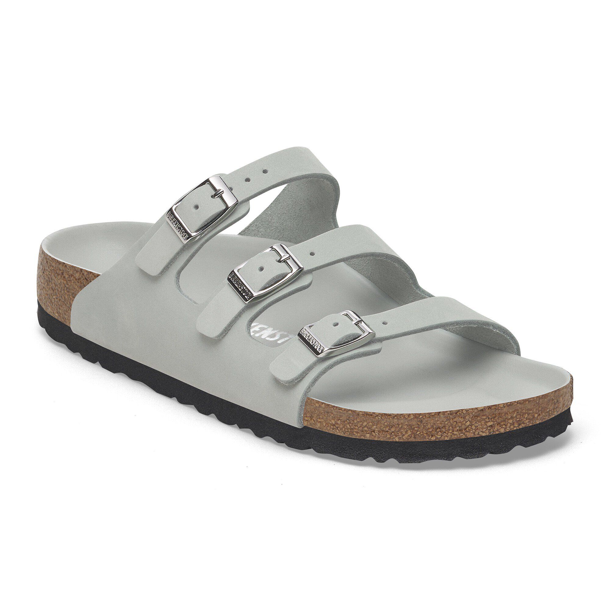 Florida Nubuck Leather in Color Pure Sage | BIRKENSTOCK US