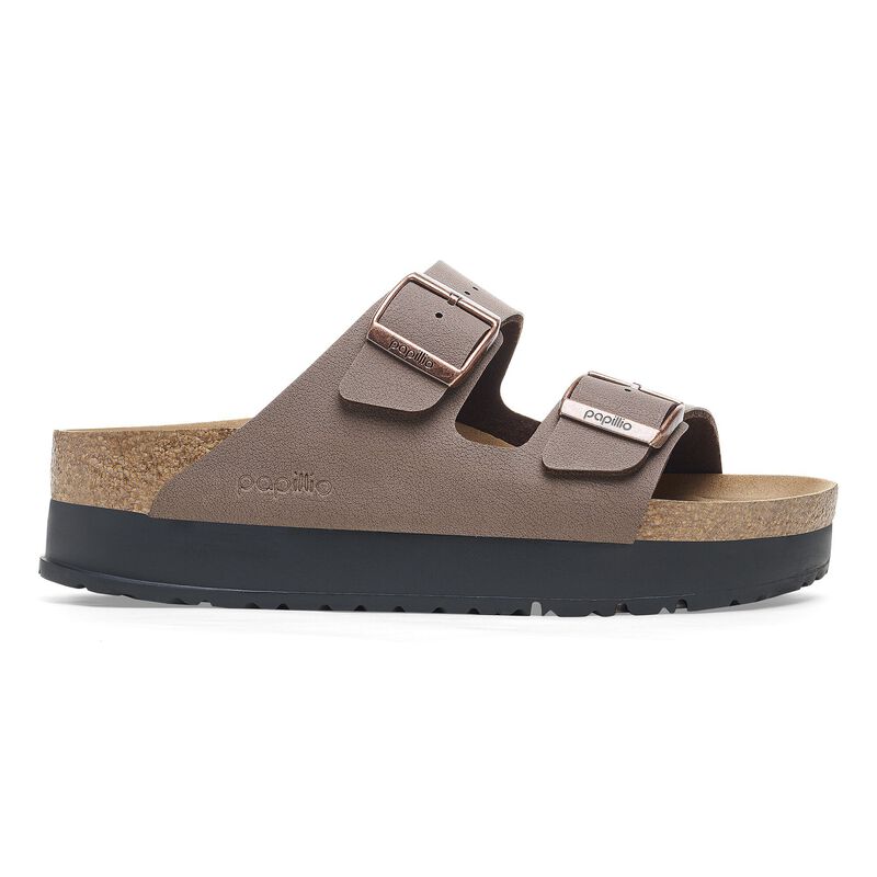 BIRKENSTOCK Arizona Flex Platform Birko-Flor Mocha Soft Sole detail