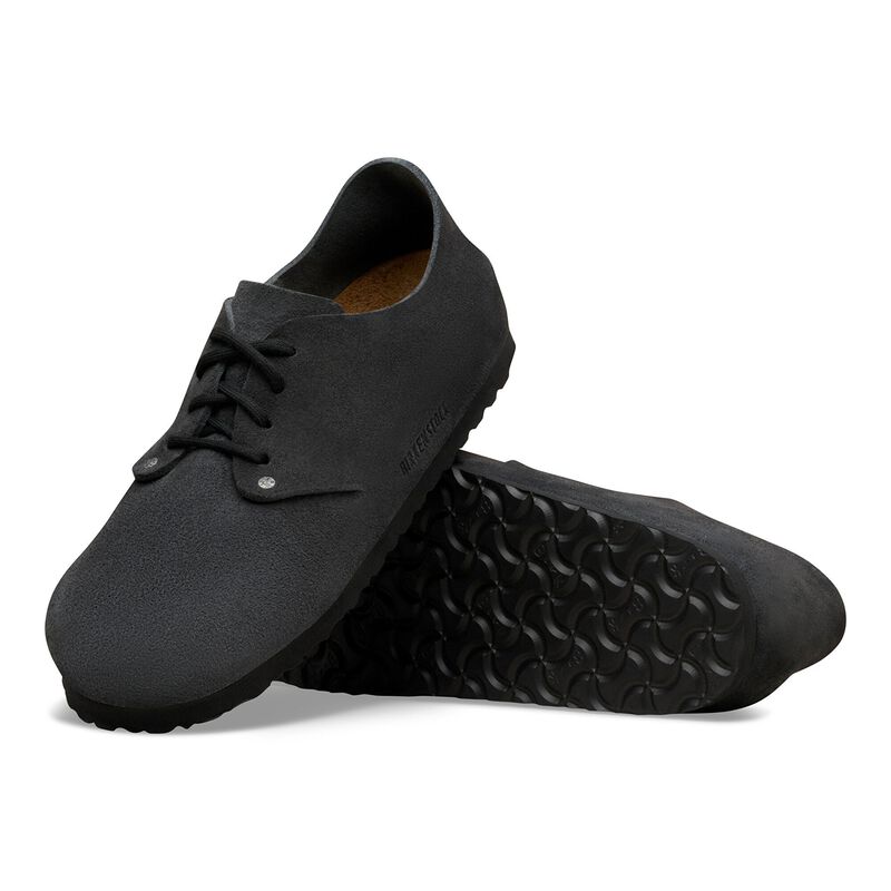 BIRKENSTOCK Maine Suede Leather Charcoal City Comfort detail