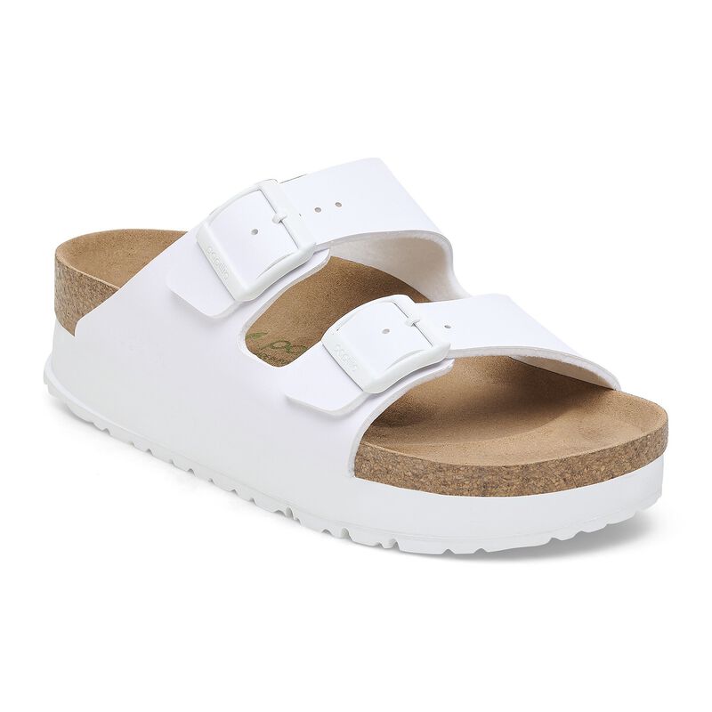 BIRKENSTOCK Arizona Flex Platform Birko-Flor White Trail Easy detail