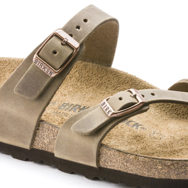 BIRKENSTOCK Mayari Natural Leather Oiled Tobacco Brown Walk Edit detail