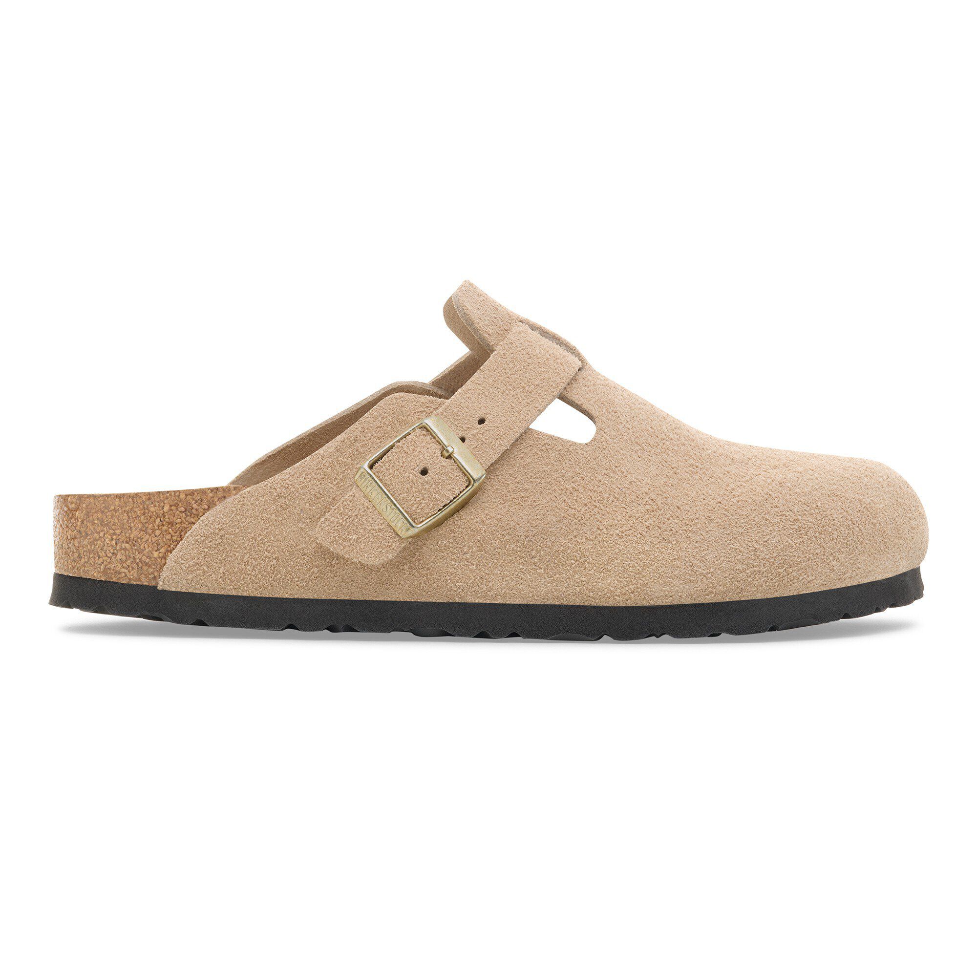 Boston Suede Leather in Color Sandcastle | BIRKENSTOCK US