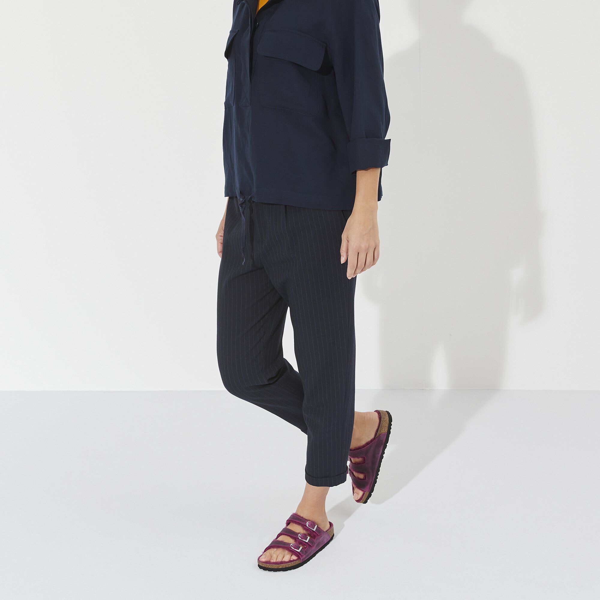 Florida Shearling Oiled Leather in Color Festival Fuchsia