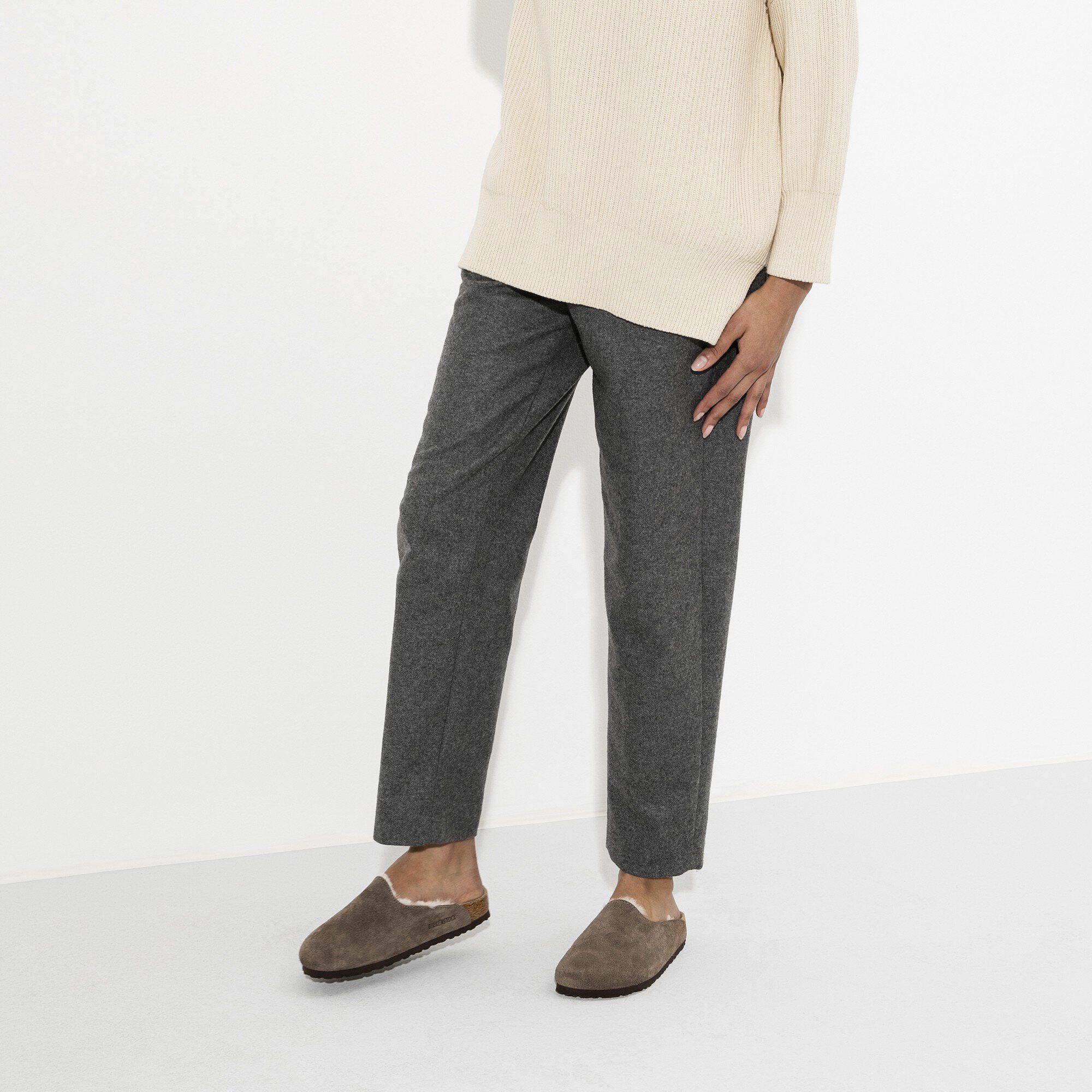 Amsterdam Shearling Suede Leather