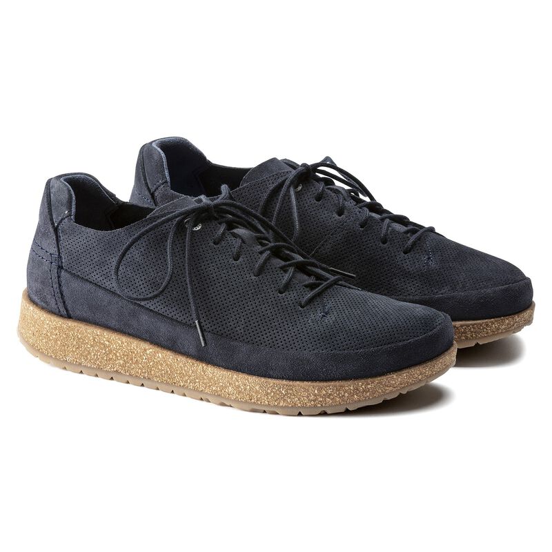 BIRKENSTOCK Honnef Light Suede Leather Midnight Blue Trail Easy detail