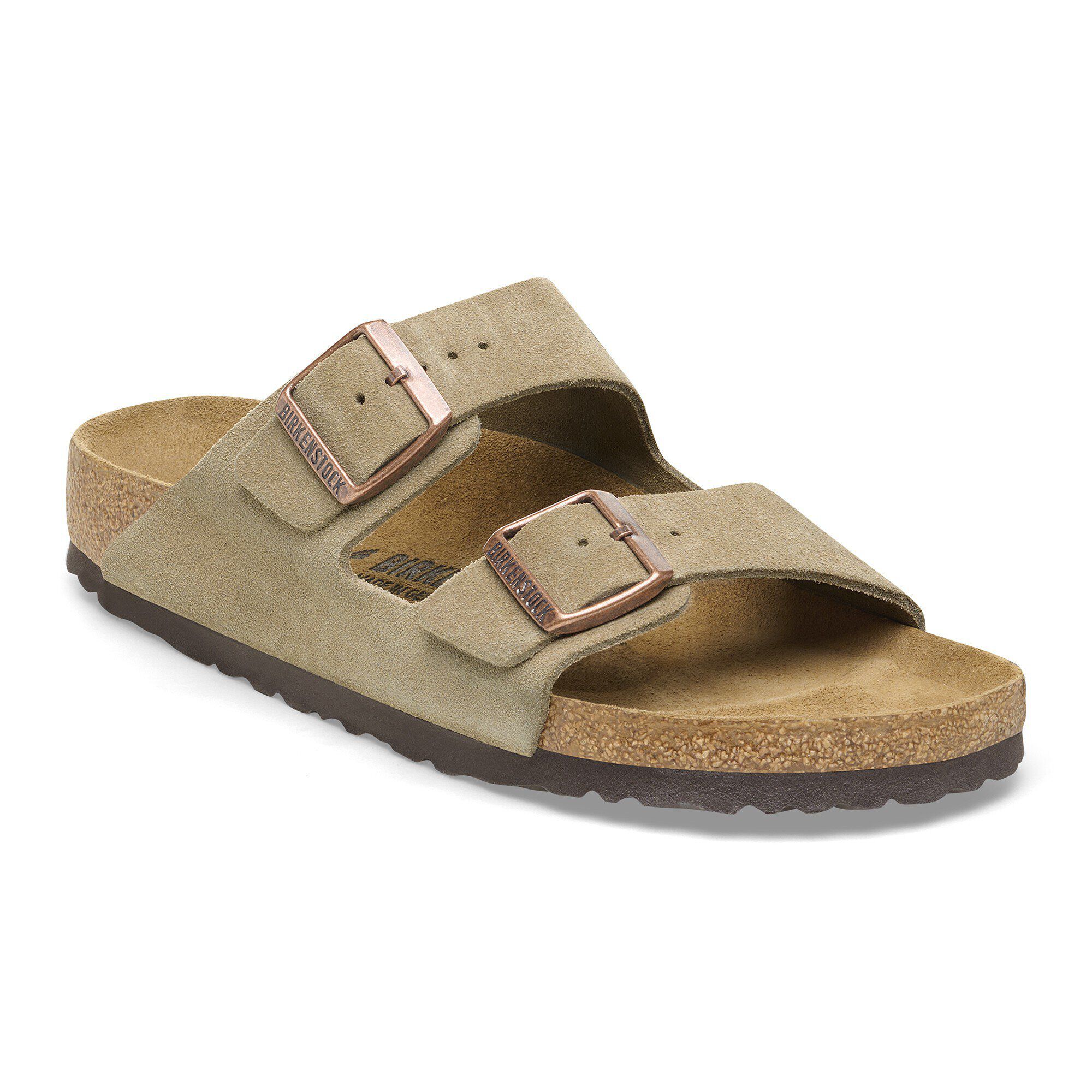 BIRKENSTOCK Arizona 39 レザー Arizona Suede Leather in Color Taupe | BIRKENSTOCK US