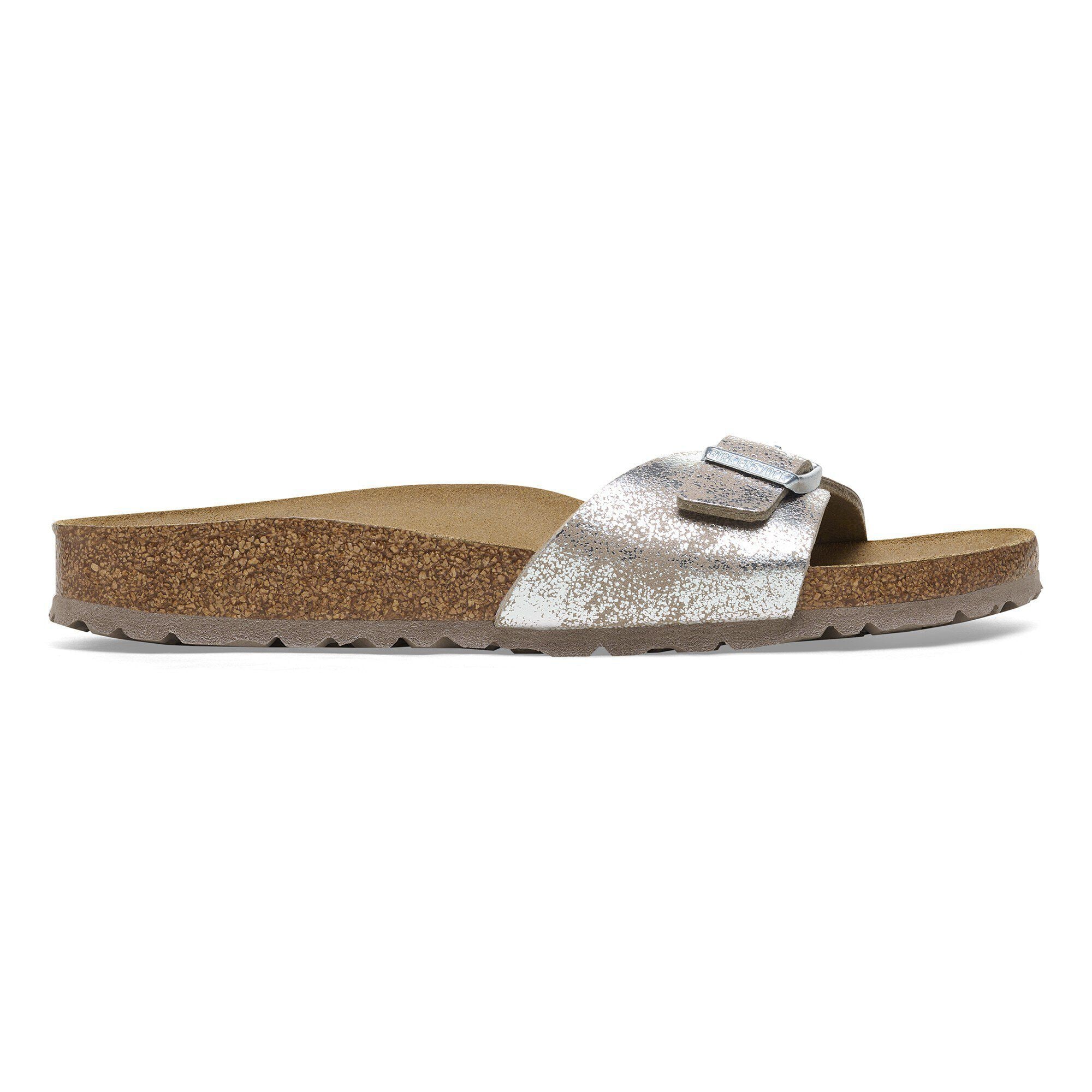 【新品未使用】BIRKENSTOCK Madrid BS Silver 38 Madrid Synthetics in Color Washed Metallic Silver