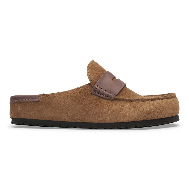 BIRKENSTOCK Naples Wrapped Mixed Leather Dark Tea City Comfort detail