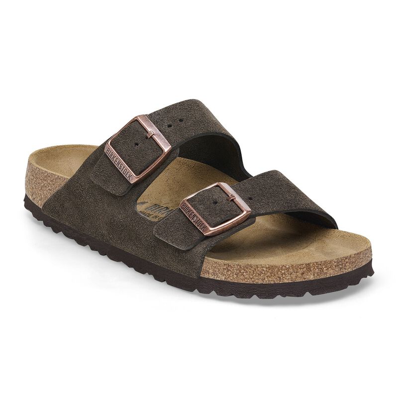 BIRKENSTOCK Arizona Suede Leather Taupe Soft Sole detail