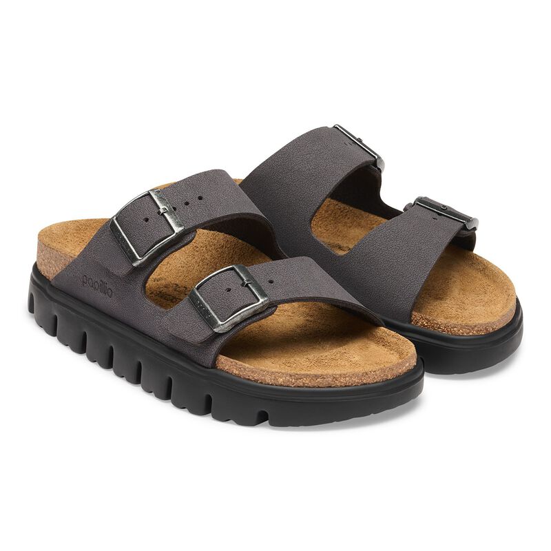 BIRKENSTOCK Arizona Chunky Birko-Flor Nubuck Velvet Gray Walk Edit detail