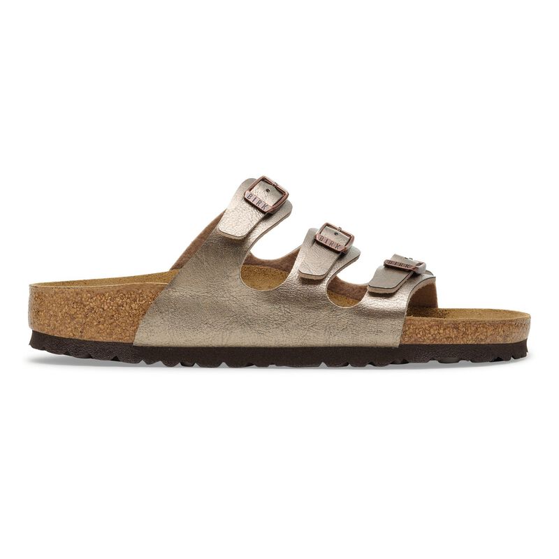 BIRKENSTOCK Florida Birko-Flor Graceful Taupe Soft Footbed detail