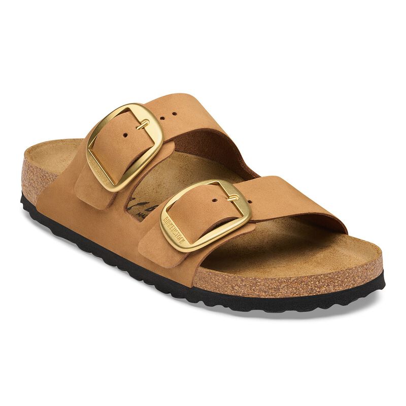 BIRKENSTOCK Arizona Big Buckle Nubuck Leather Soft Pink Soft Sole detail
