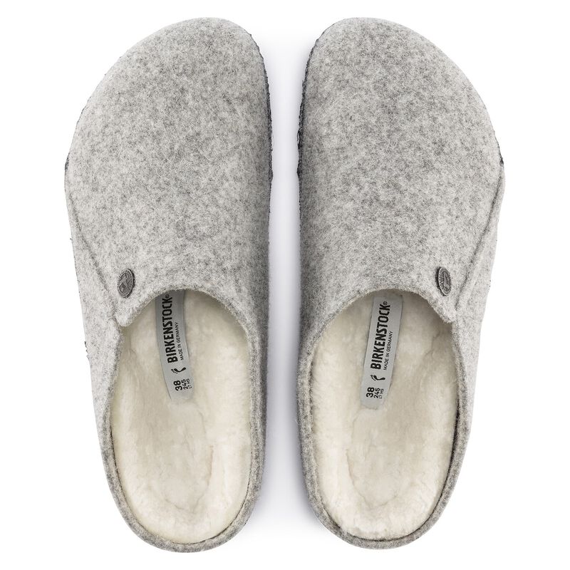 BIRKENSTOCK Zermatt Shearling Felt Light Gray Trail Easy detail