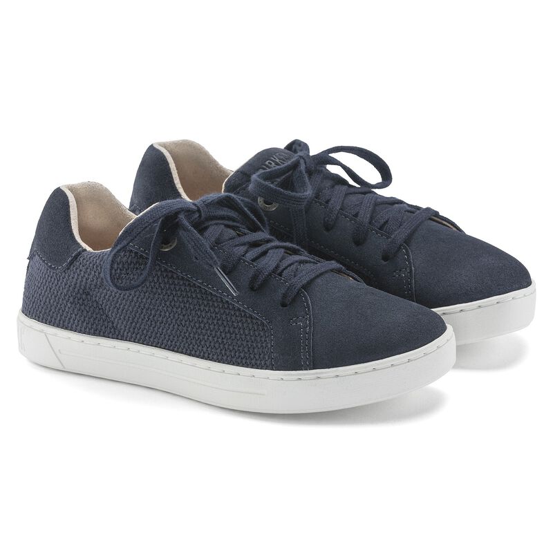 BIRKENSTOCK Porto Kids Suede Leather/Textile Midnight Blue Lounge Fit detail