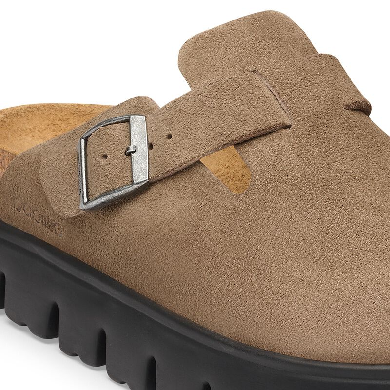 BIRKENSTOCK Boston Chunky Suede Leather Gray Taupe Classic Fit detail