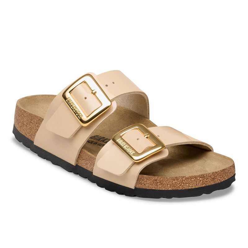 BIRKENSTOCK Sydney Cushion Buckle Birko-Flor Patent Patent Faded Purple Trail Easy detail