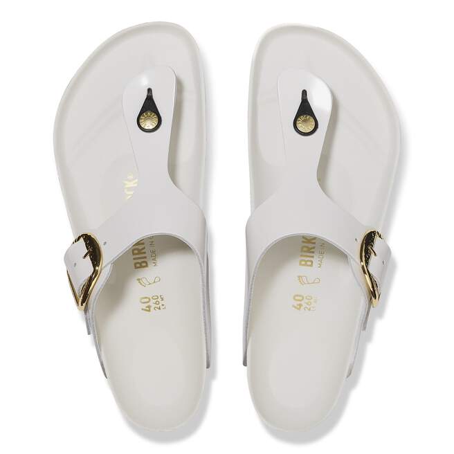 Gizeh Hammered Big Buckle Natural Leather Patent