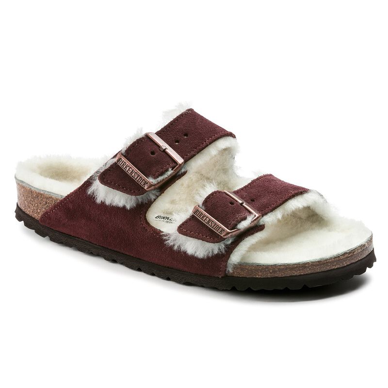 BIRKENSTOCK Arizona Shearling Suede Leather/Fur Taupe Walk Edit detail