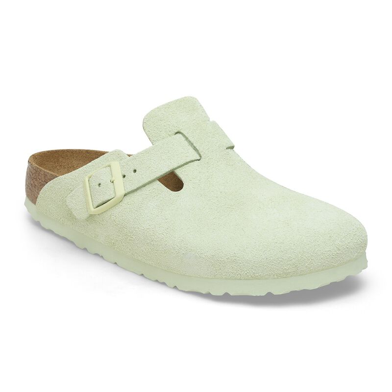 BIRKENSTOCK Boston Soft Footbed Suede Leather Black Soft Sole detail