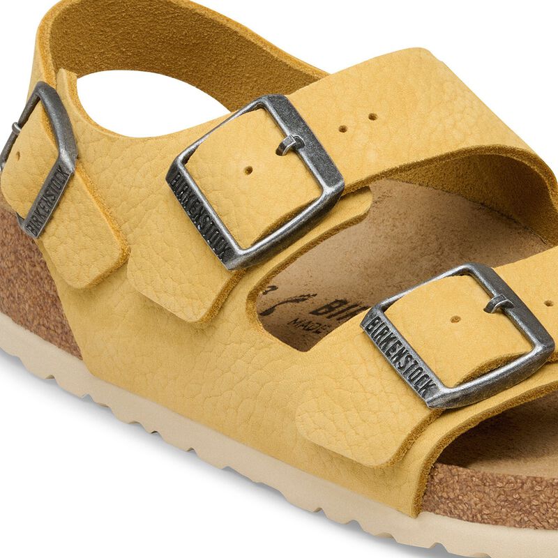 BIRKENSTOCK Milano Nubuck Leather Archive Yellow Easy Walk detail