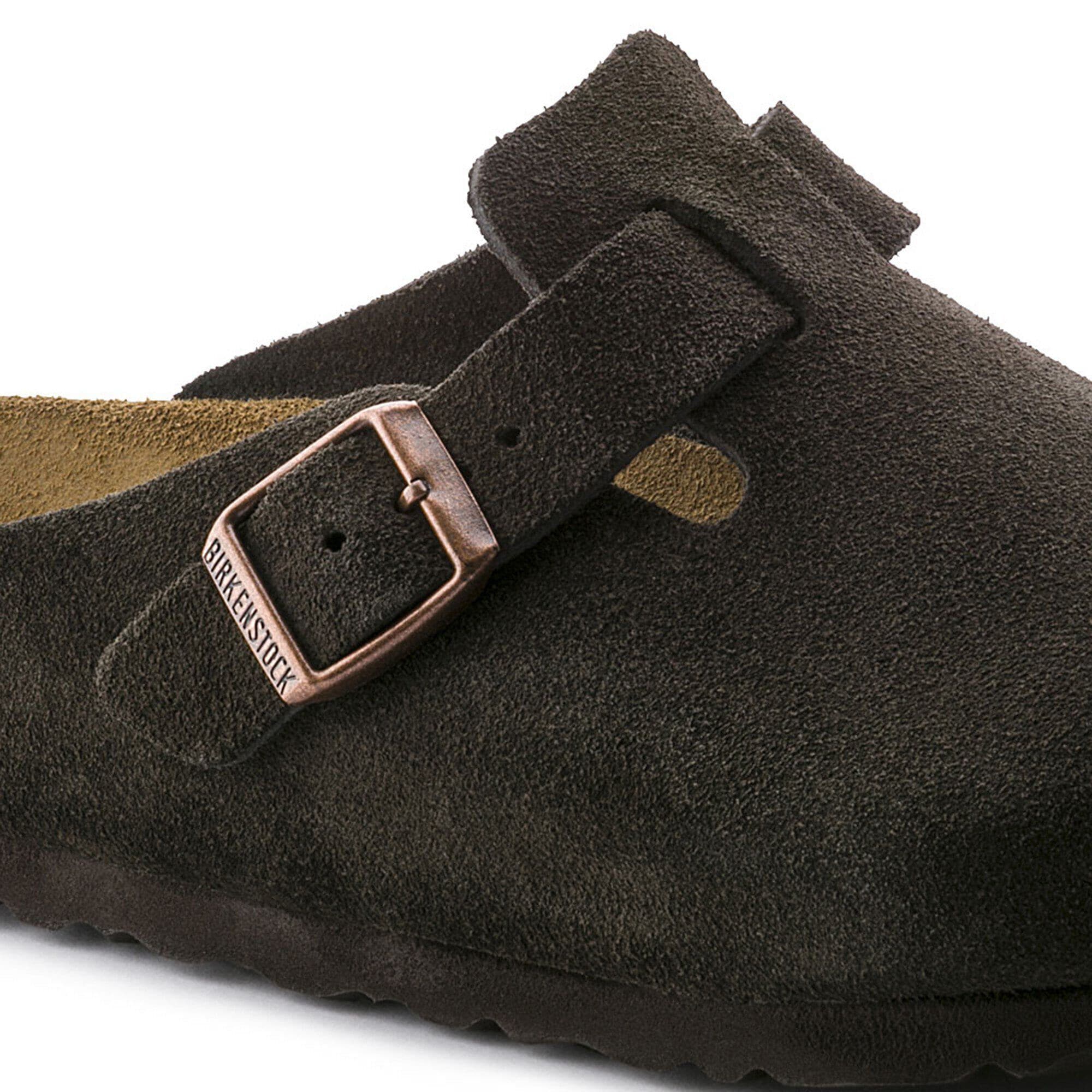 靴 BIRKENSTOCK Boston Mocha Regular 42 Mens Birkenstock Boston Soft Footbed Clog - Mocha