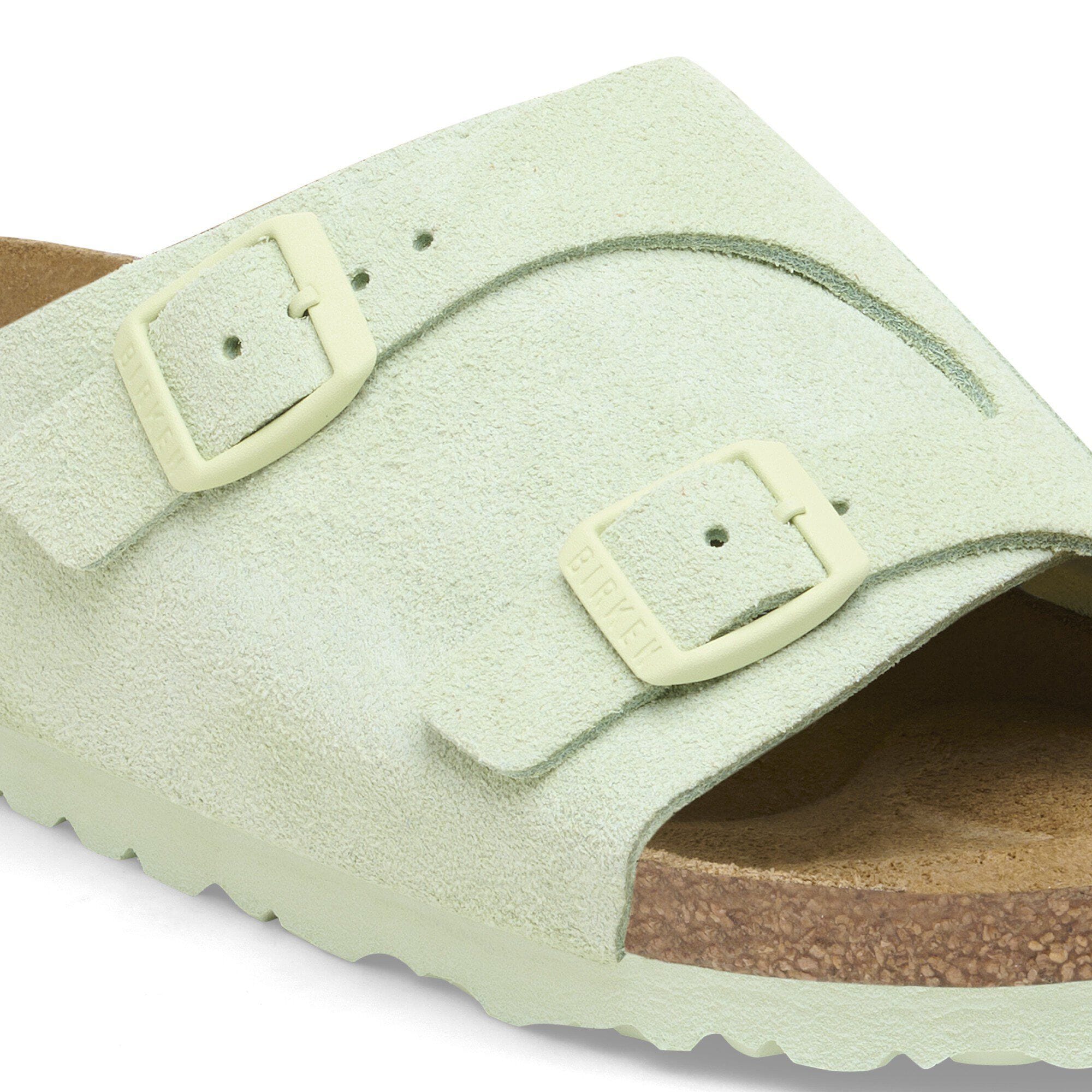 靴 BIRKENSTOCK for BEAUTY&YOUTH ZURICH Zürich Suede Leather in Color Faded Lime | BIRKENSTOCK US