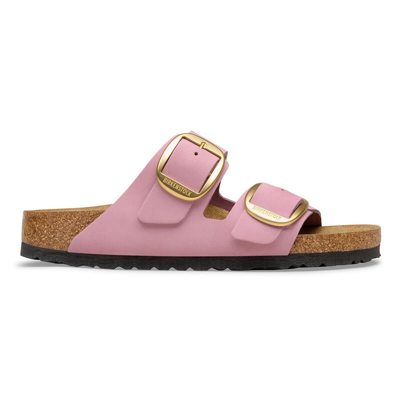 BIRKENSTOCK Arizona Big Buckle Nubuck Leather Orchid Soft Sole detail