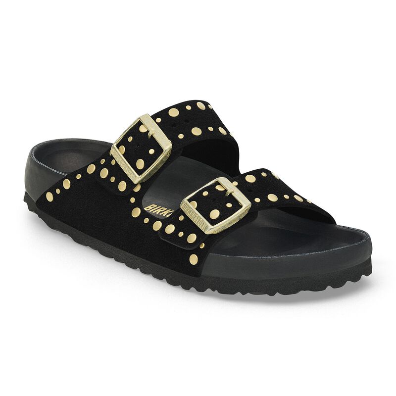 BIRKENSTOCK Arizona Rivets Suede Leather Acai Soft Sole detail