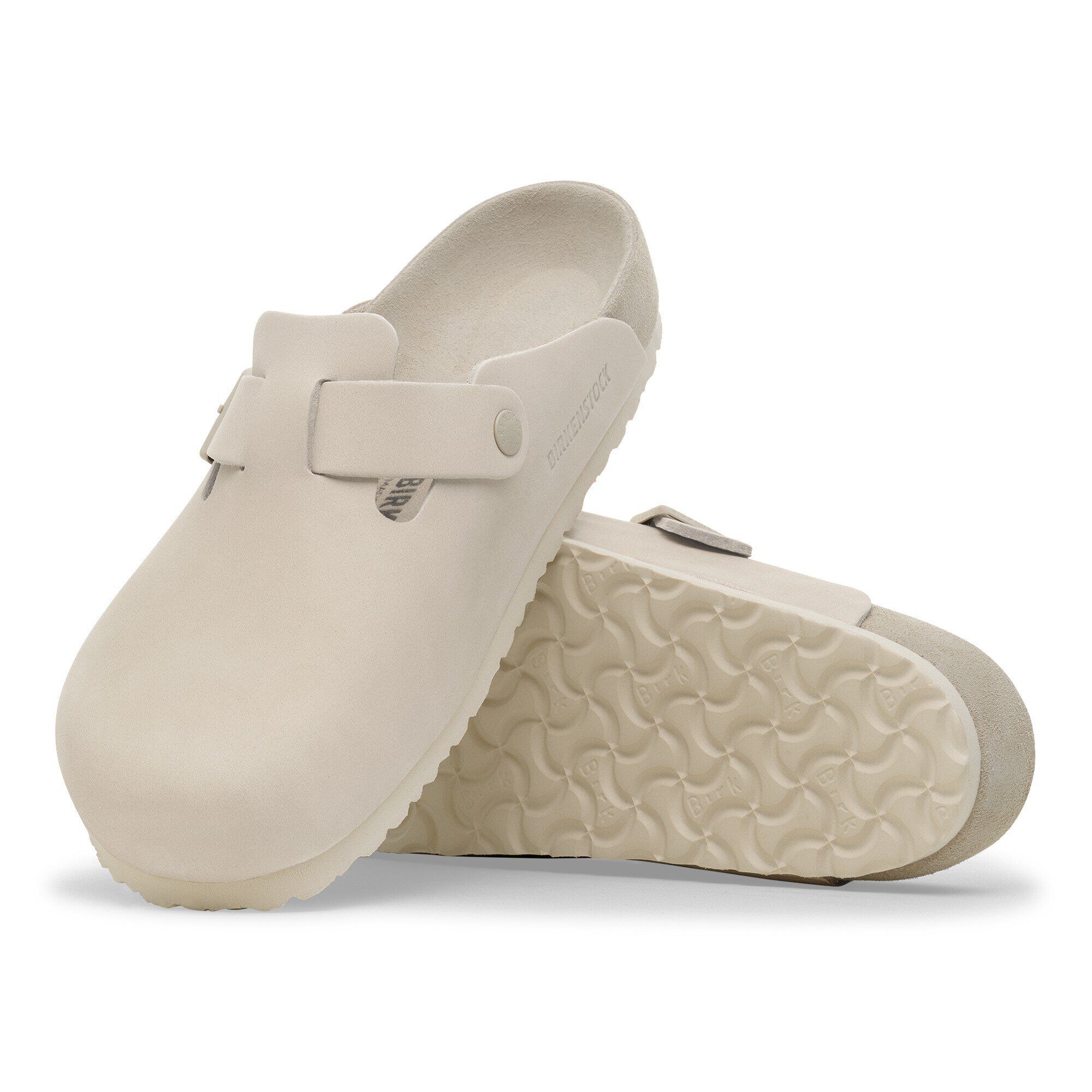 Boston Nubuck Leather in Color Oyster | BIRKENSTOCK US