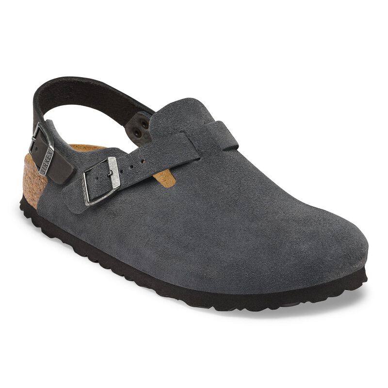 BIRKENSTOCK Tokio Suede Leather Charcoal Walk Edit detail