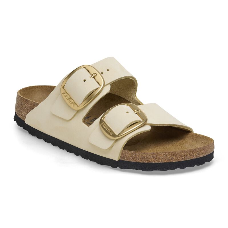 BIRKENSTOCK Arizona Big Buckle Nubuck Leather Soft Pink Soft Sole detail