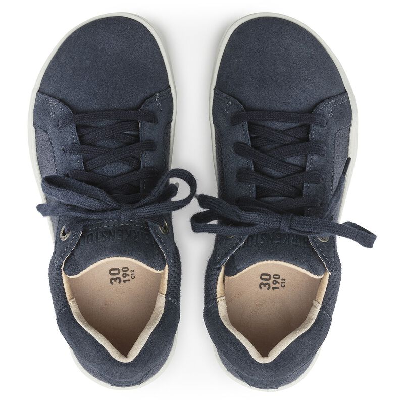 BIRKENSTOCK Porto Kids Suede Leather/Textile Midnight Blue Soft Footbed detail
