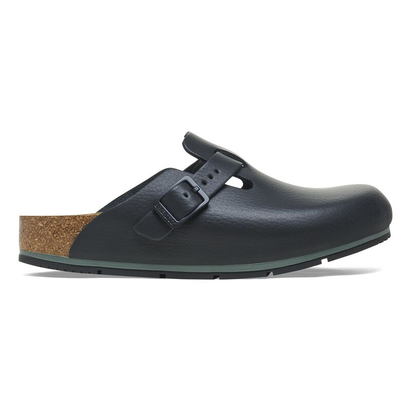 BIRKENSTOCK Boston Pro Natural Leather Black Trail Easy detail
