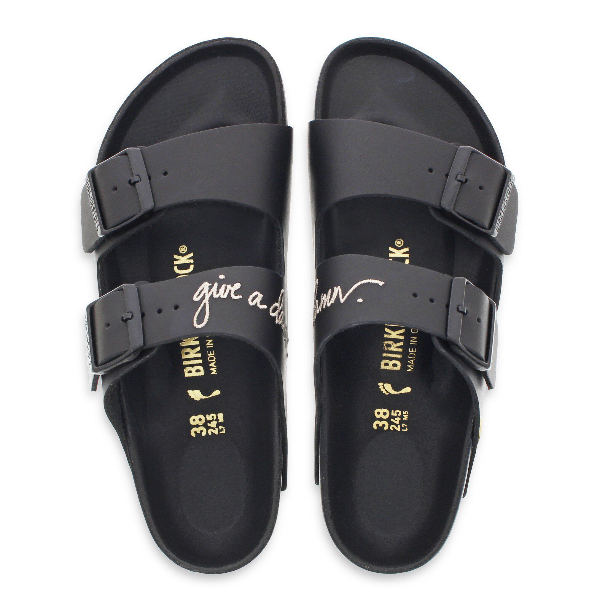 Arizona Lingua Franca Leather in Color Black | BIRKENSTOCK US