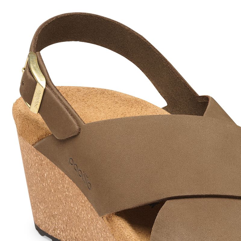 BIRKENSTOCK Samira Nubuck Leather Dark Tea City Comfort detail