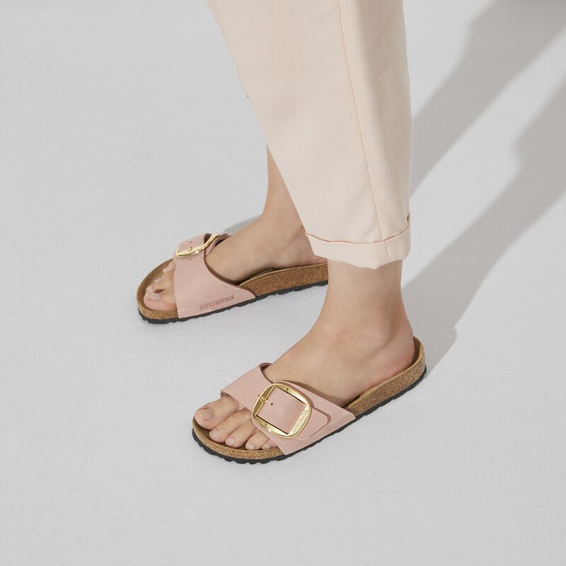 BIRKENSTOCK Madrid Big Buckle Nubuck Leather Old Rose Soft Footbed detail