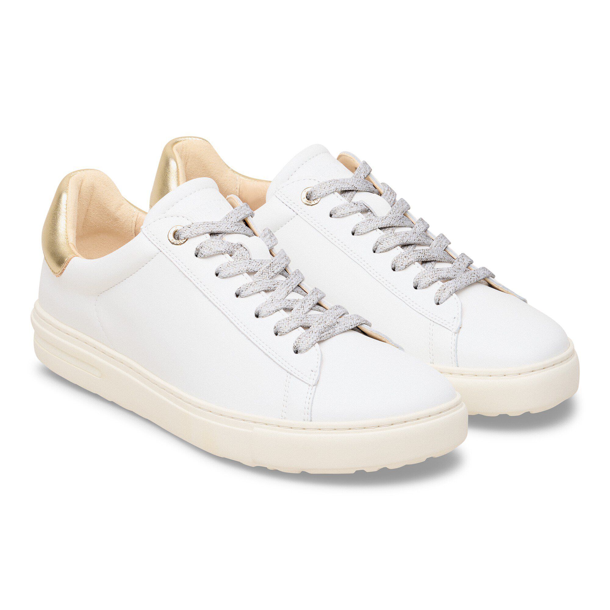 Bend Low Leather in Color White/Gold | BIRKENSTOCK US