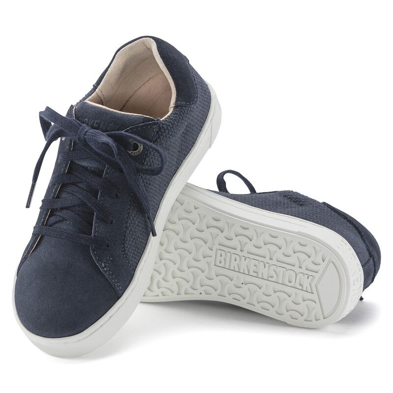 BIRKENSTOCK Porto Kids Suede Leather/Textile Midnight Blue Lounge Fit detail