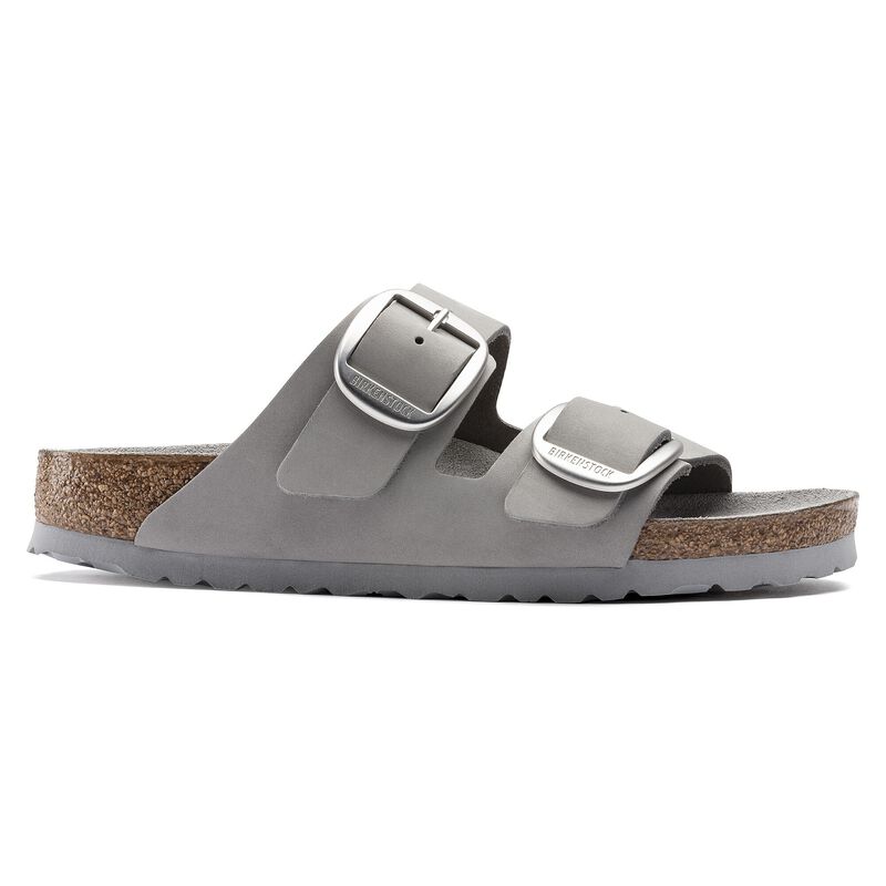 BIRKENSTOCK Arizona Big Buckle Natural Leather Nubuck Dove Gray City Comfort detail