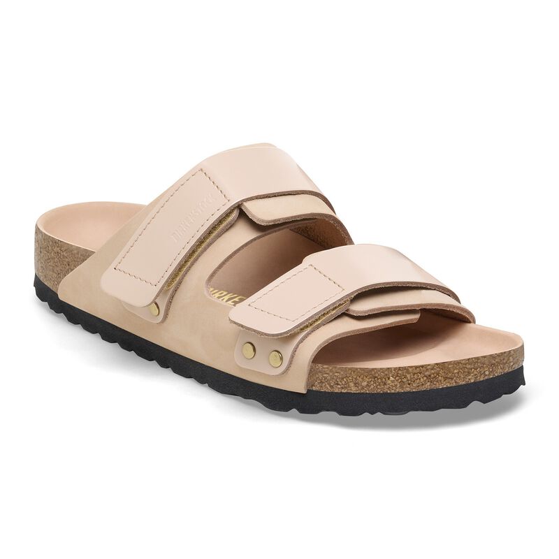 BIRKENSTOCK Uji Nubuck Leather High Shine Stone Coin City Comfort detail