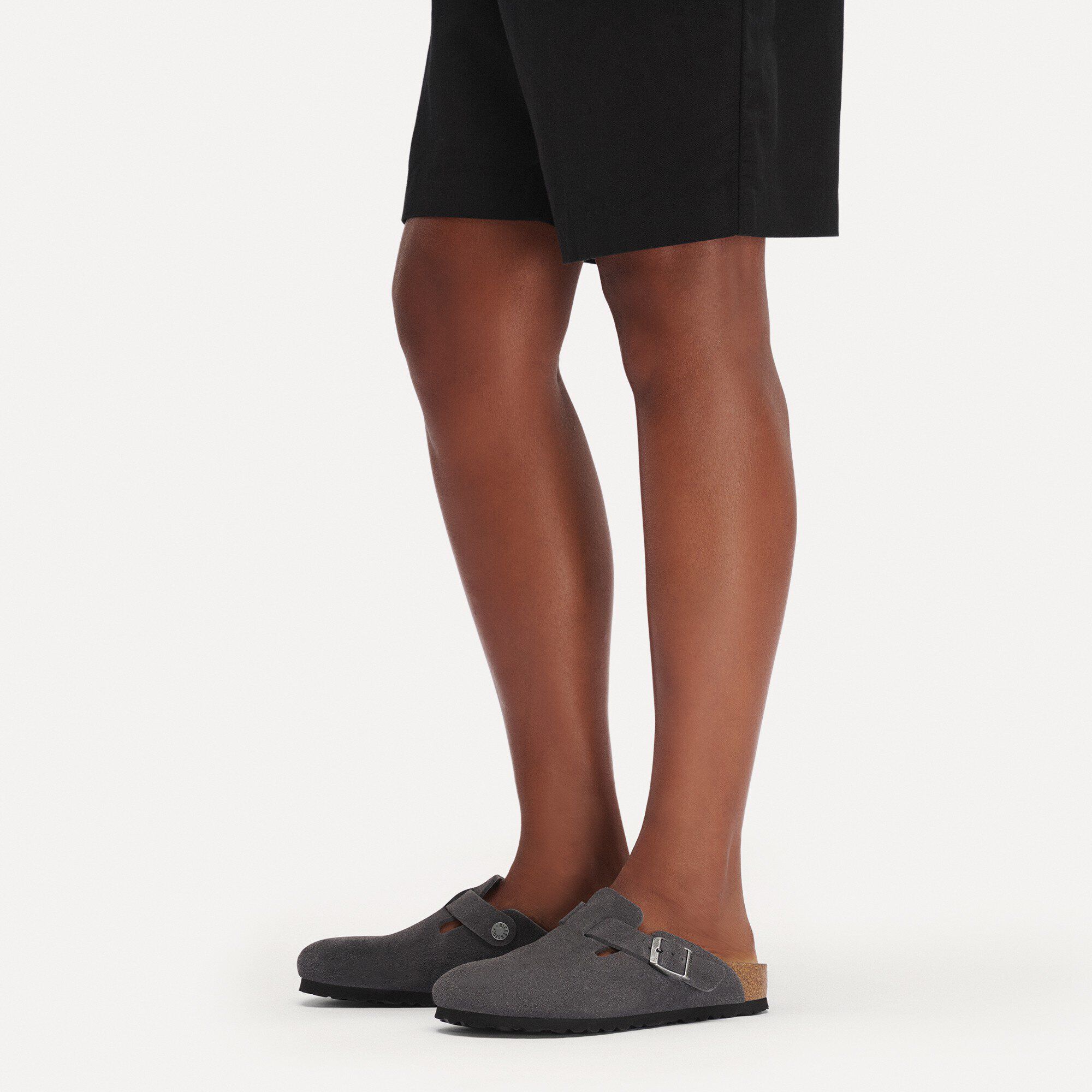 Boston Soft Footbed Suede Leather with a female model