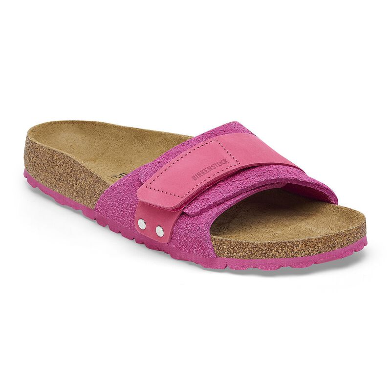 BIRKENSTOCK Oita Nubuck-Suede Leather Candy Pink Trail Easy detail
