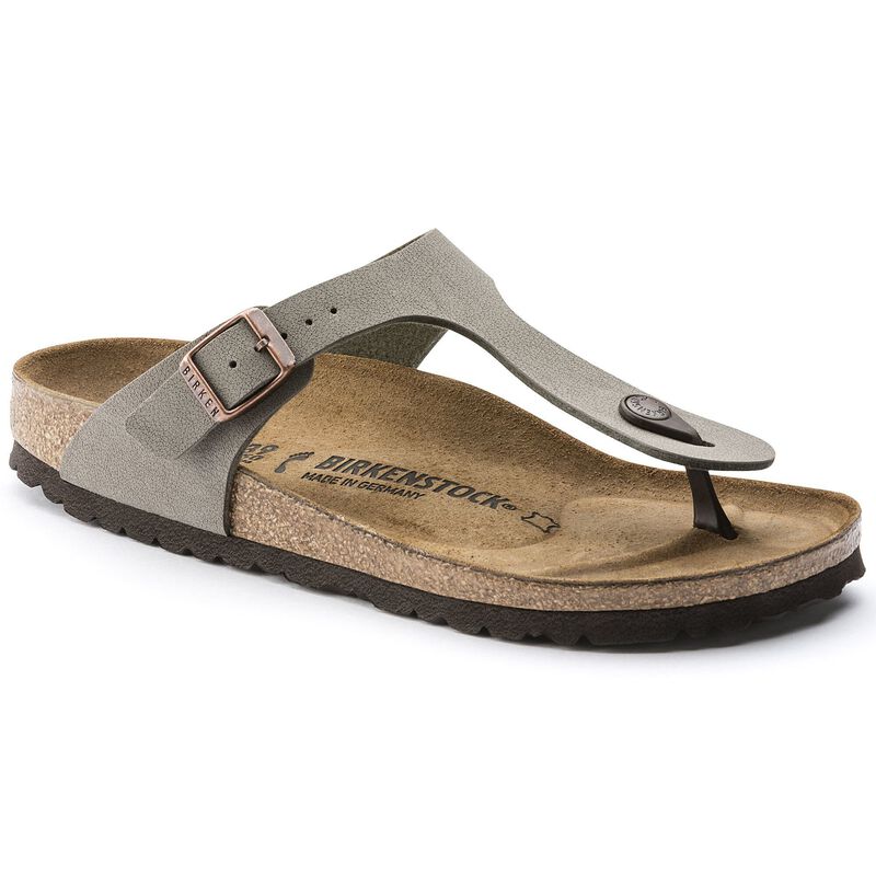 BIRKENSTOCK Gizeh Birko-Flor Nubuck Mocha Soft Sole detail